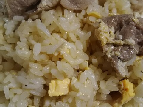 豚肉のにんにくチャーハン(^^)